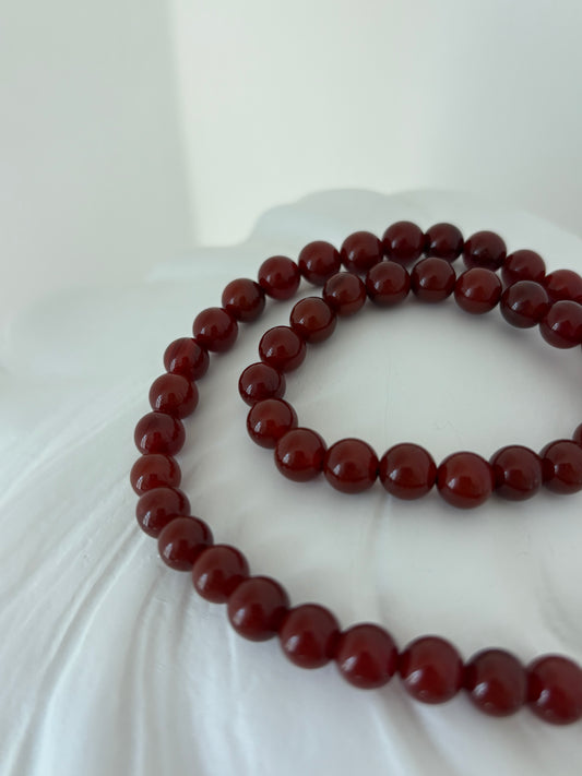 Perlenkette Karneol Big