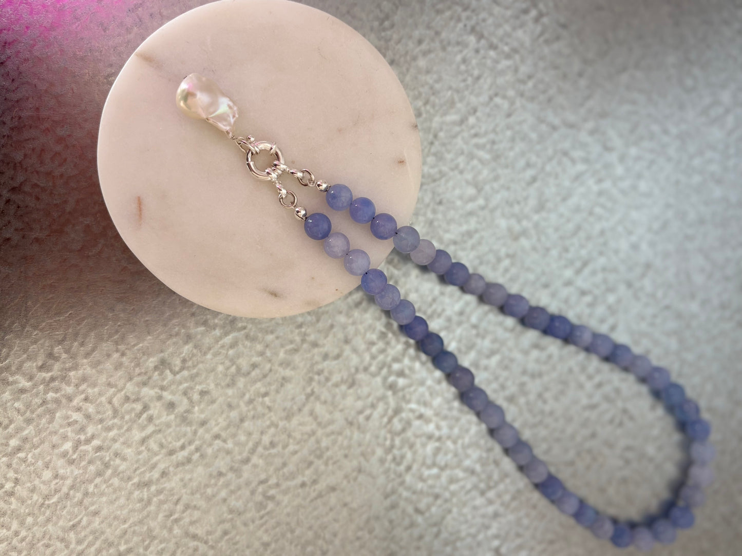 Perlenkette Aquamarine