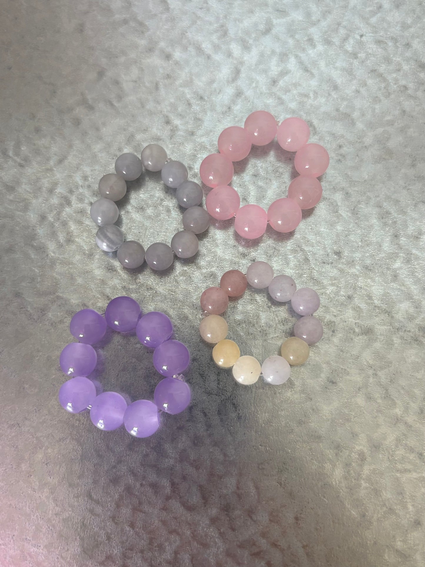 Perlenring Lilas