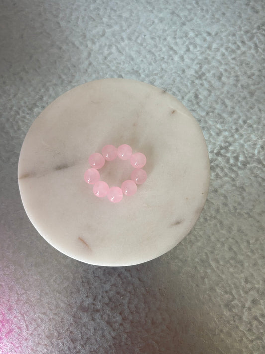 Perlenring Rosa