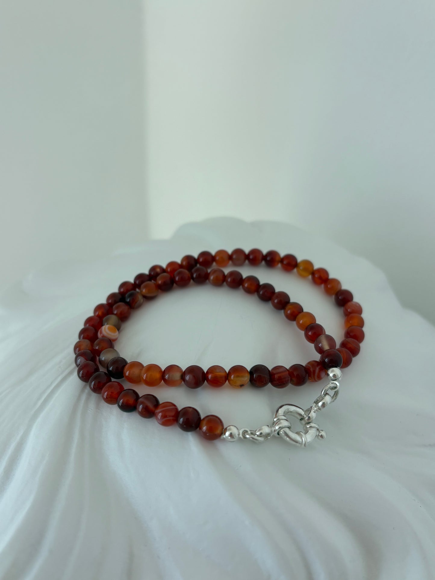 Perlenkette Karneol Light